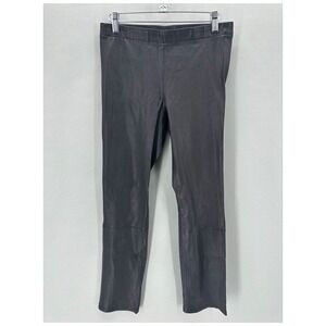 Vince Leather‎ Leggings Womens Medium Black Stretch Pull On Quiet Luxury Glam